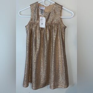 NWT Iris & Ivy Bonnie Jean Sparkling Gold girls dress
